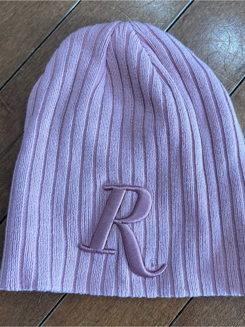 Remington by Outdoor Cap Light Pink Ribbed Beanie with R Patch